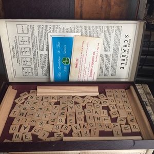 Vintage 1950s Scrabble board word game